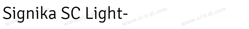 Signika SC Light字体转换